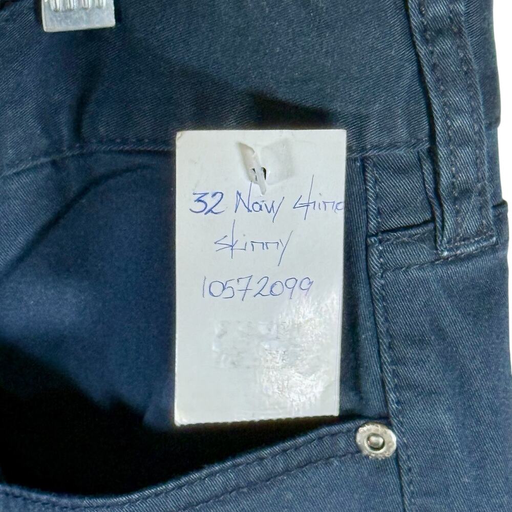 RUDE Hot Topic NWT Men's 38 Dark Navy Blue Skinny Chino Pants Light Stretch - Picture 8 of 11